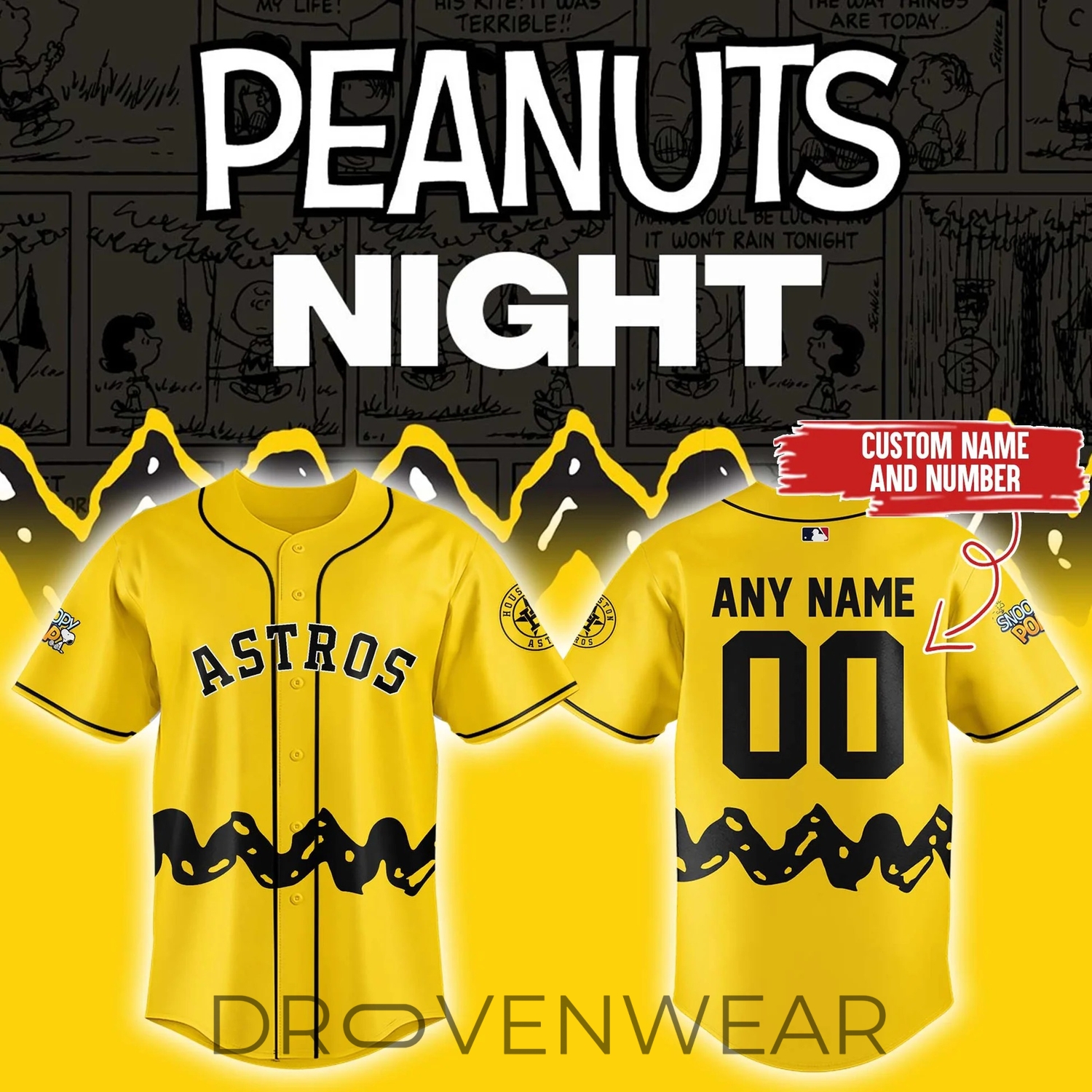 Houston Astros Peanuts Collaboration Jersey Version 2 Houston Astros Peanuts Collaboration Jersey Version 2