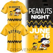 Houston Astros Peanuts Heritage Night Baseball Jersey