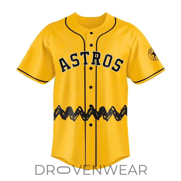 Houston Astros Peanuts Heritage Night Baseball Jersey - Image 2