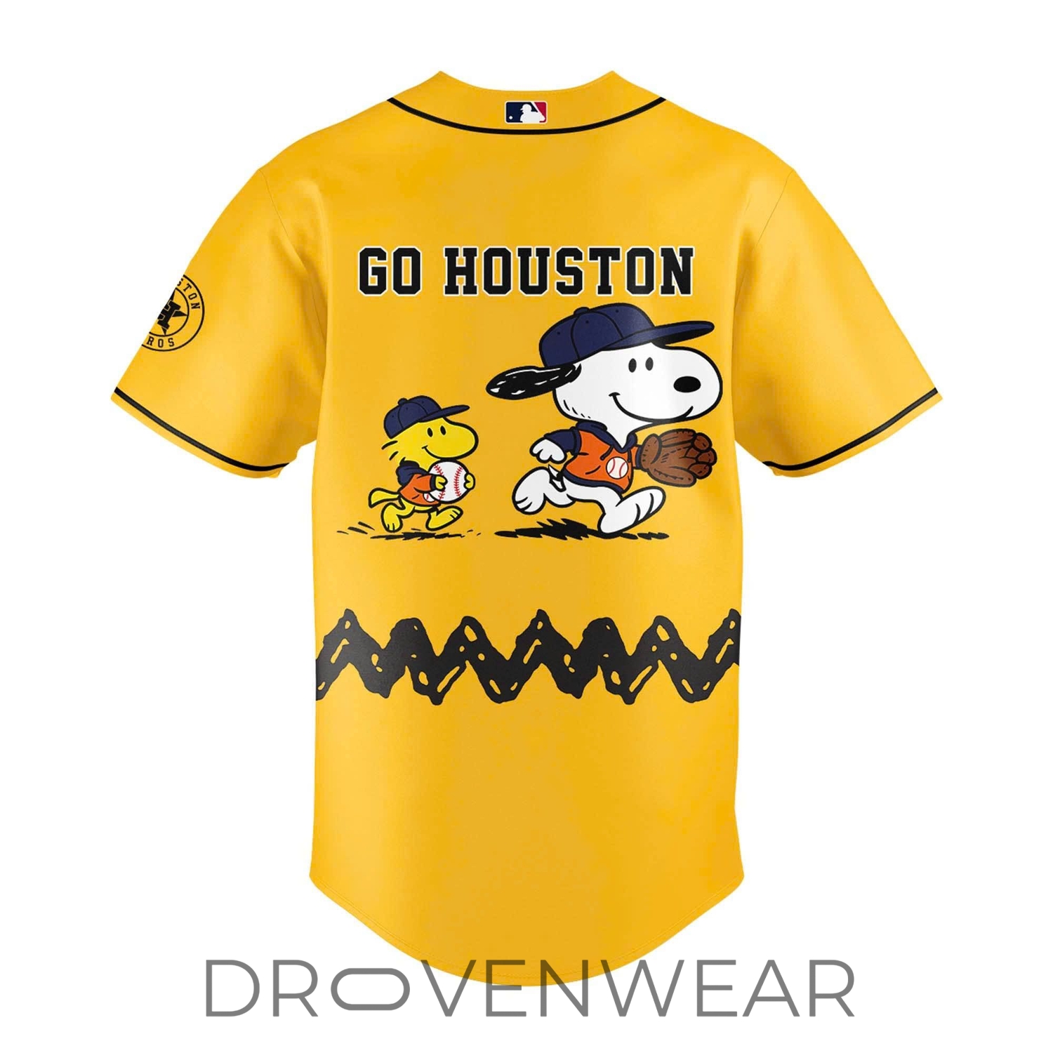Houston Astros Peanuts Heritage Night Baseball Jersey Houston Astros Peanuts Heritage Night Baseball Jersey