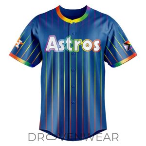 Houston Astros Pride Celebration 2026 Special Baseball Jersey by Drovenwear.com