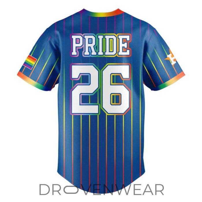Houston Astros Pride Celebration 2026 Special Baseball Jersey - Image 3