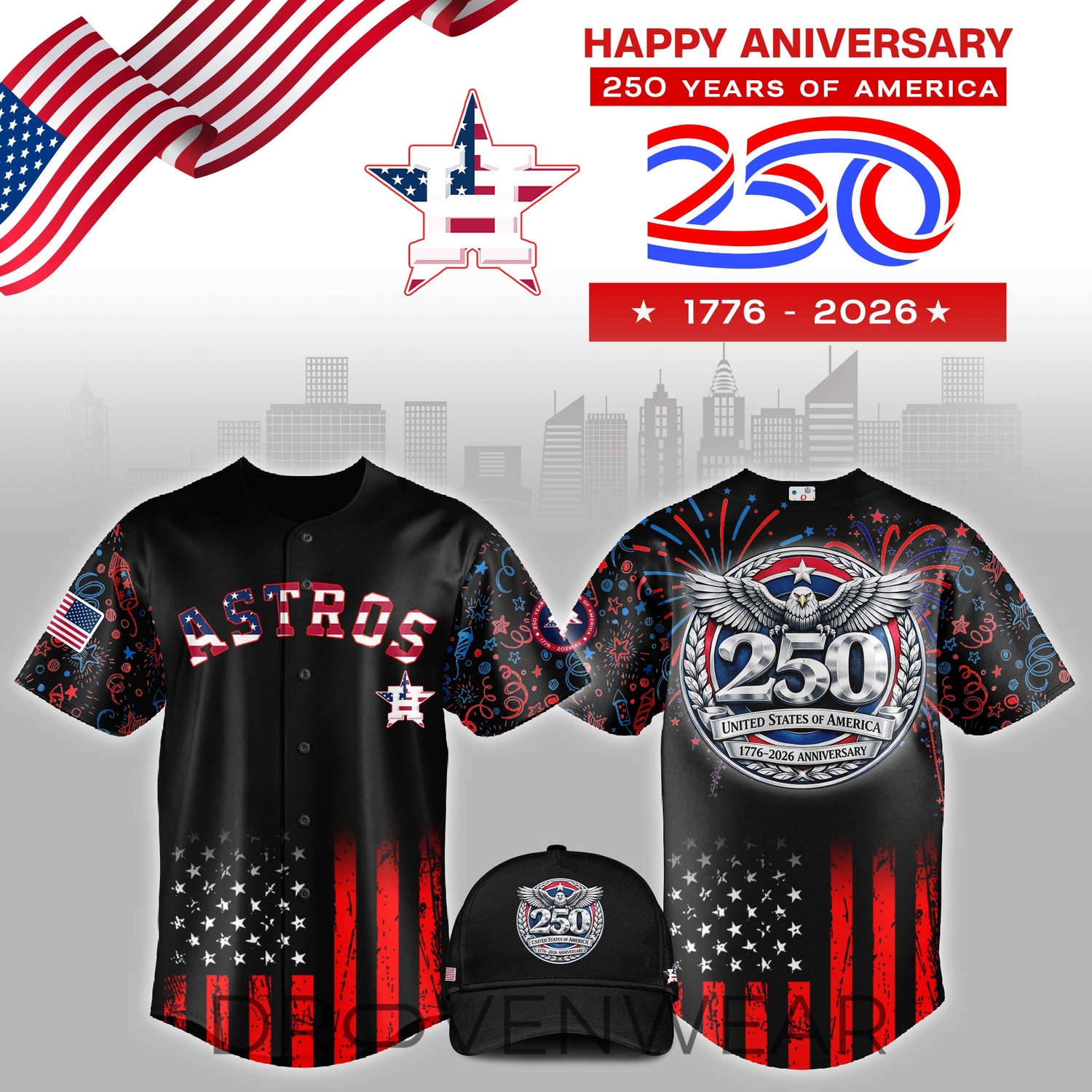 Houston Astros USA 250th Anniversary Limited Jersey Houston Astros USA 250th Anniversary Limited Jersey