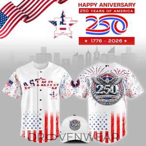 Houston Astros USA 250th Anniversary Limited Jersey by Drovenwear.com