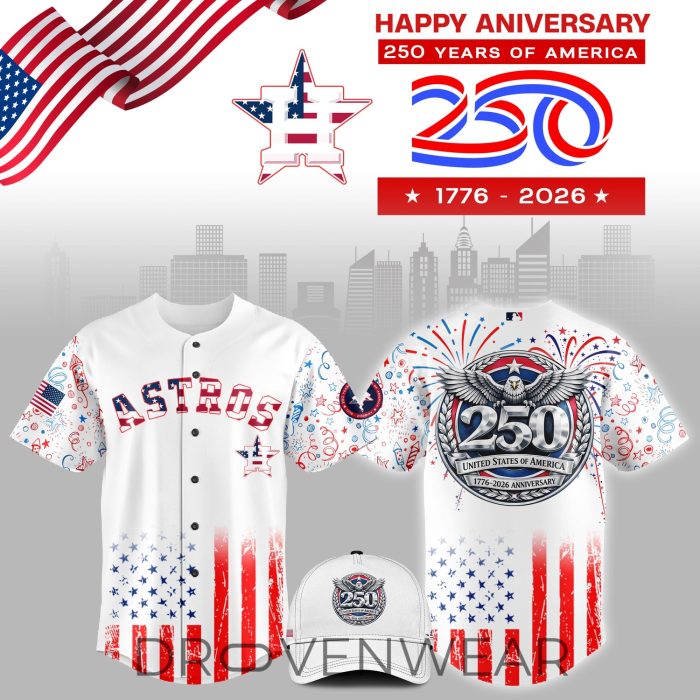 Houston Astros USA 250th Anniversary Limited Jersey - Image 2