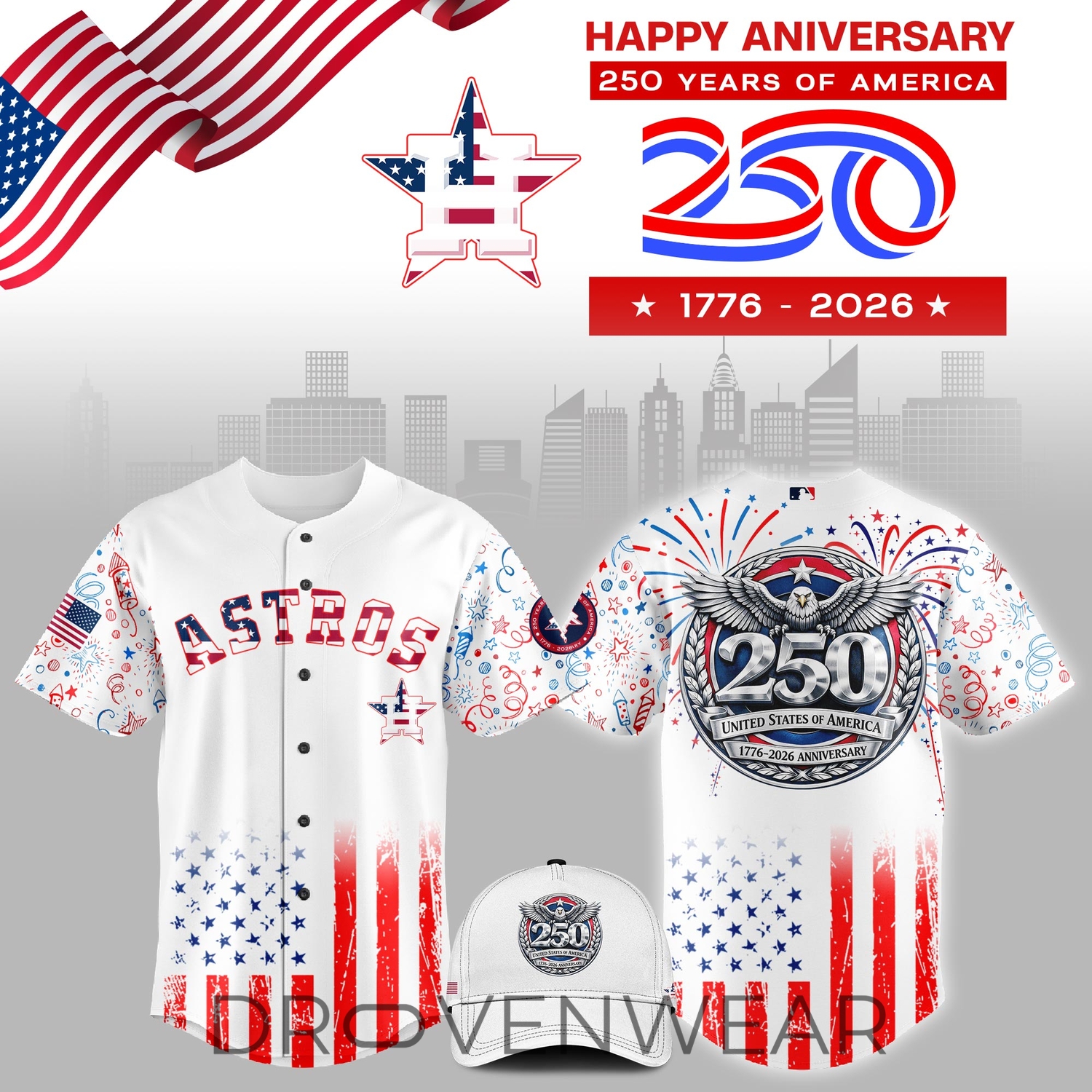 Houston Astros USA 250th Anniversary Limited Jersey Houston Astros USA 250th Anniversary Limited Jersey