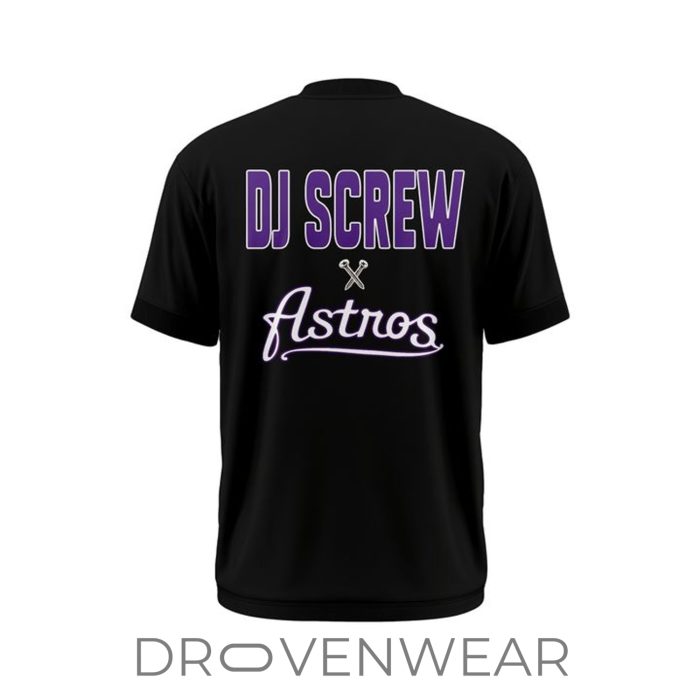 Houston Astros x DJ Screw 2026 Limited Edition Black Shirt - Image 3