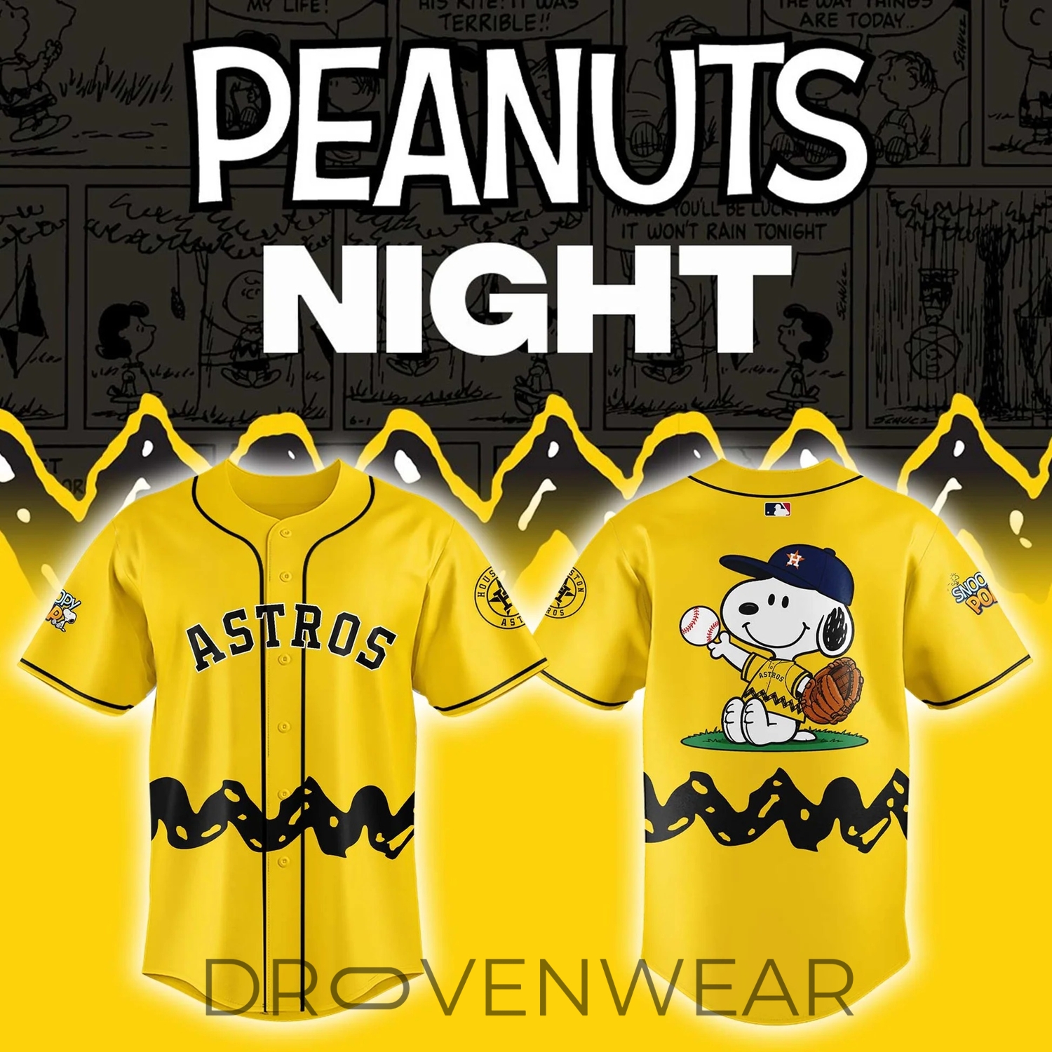 Houston Astros x Peanuts Theme Night Fan Jersey Houston Astros x Peanuts Theme Night Fan Jersey