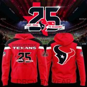 Houston Texans 25th Season Anniversary Pullover Hoodie