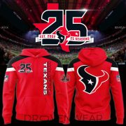 Houston Texans Red 25th Season Anniversary Pullover Hoodie