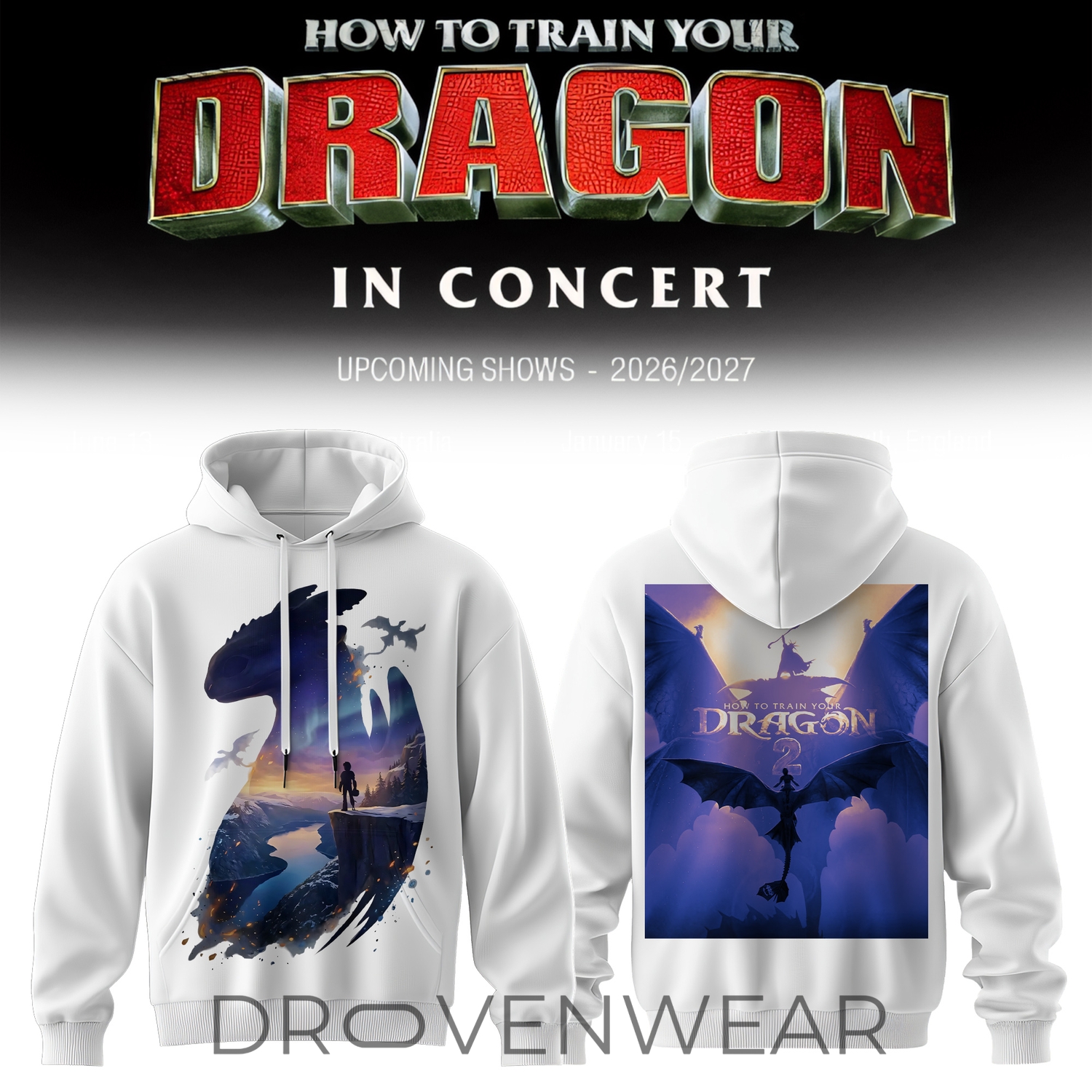 How To Train Your Dragon In Concert Fan Hoodie How To Train Your Dragon In Concert Fan Hoodie