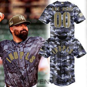 Indianapolis Indians Memorial Day Camo Baseball Jersey 2026 by Drovenwear.com