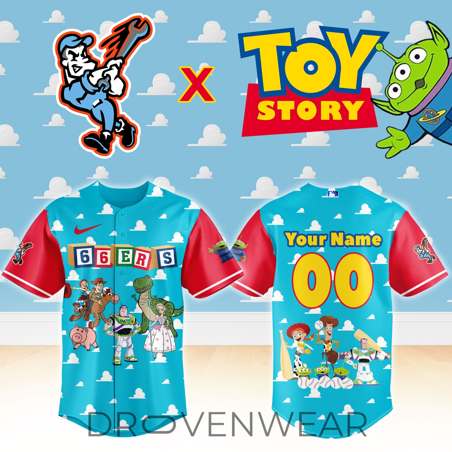 Inland Empire 66ers Toy Story Special Edition Baseball Jersey Inland Empire 66ers Toy Story Special Edition Baseball Jersey