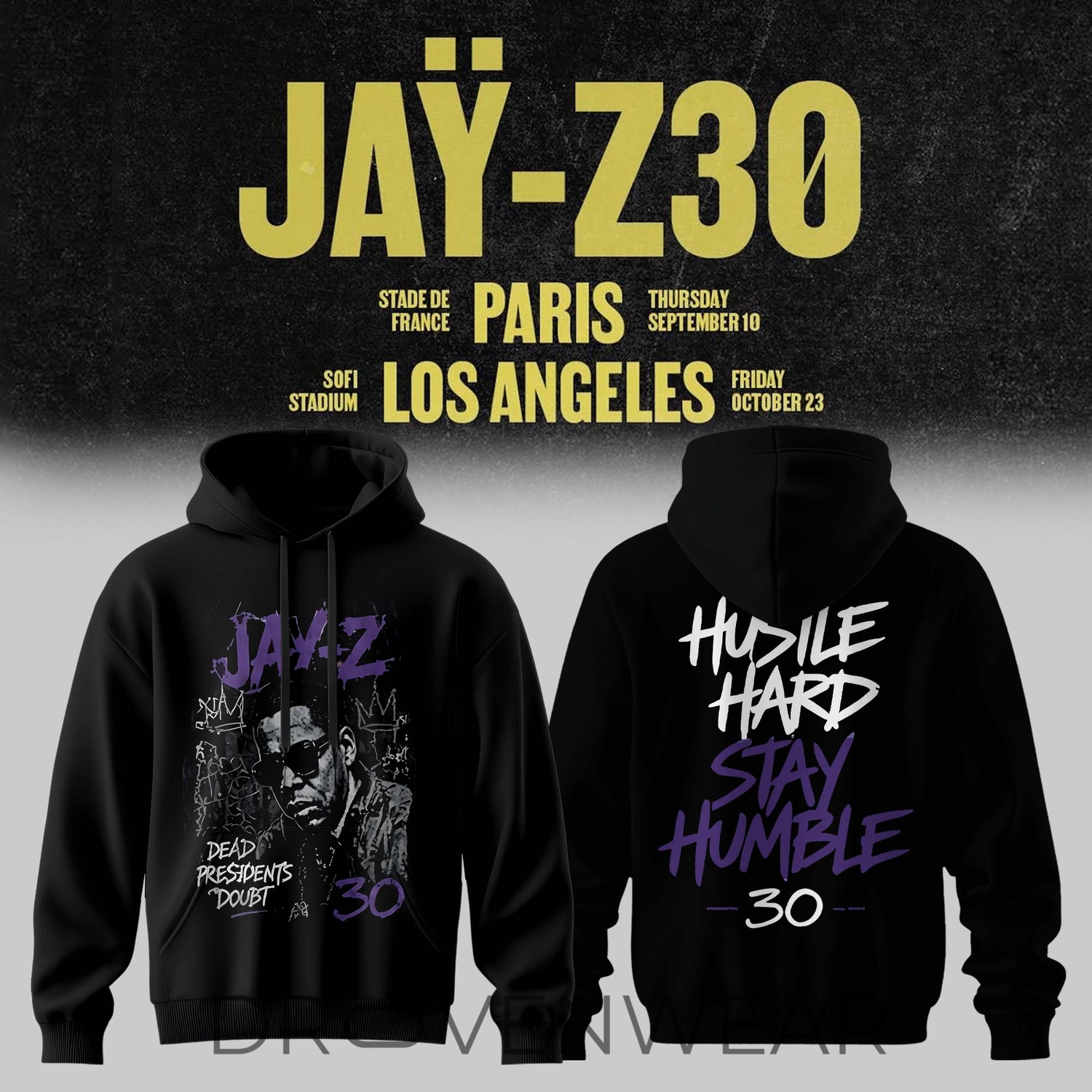 JAY-Z Paris Tour 2026 Premium Pullover Hoodie JAY-Z Paris Tour 2026 Premium Pullover Hoodie