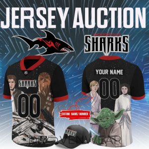 Jacksonville Sharks Star Wars Night Football Jersey by Drovenwear.com