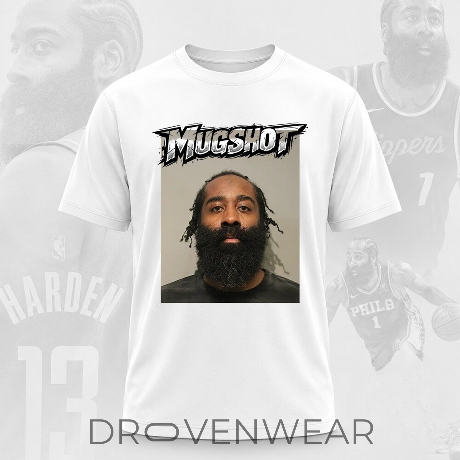 James Harden Mugshot Inspired Basketball Fan Shirt 2026 James Harden Mugshot Inspired Basketball Fan Shirt 2026