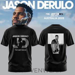 Jason Derulo AUS NZ Tour 2026 Black Concert Shirt by Drovenwear.com