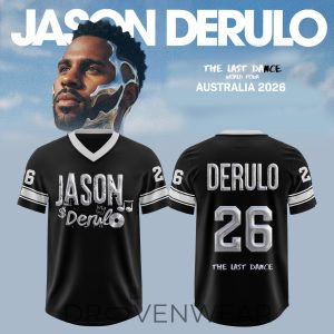 Jason Derulo AUS NZ Tour 2026 Football Style Jersey by Drovenwear.com