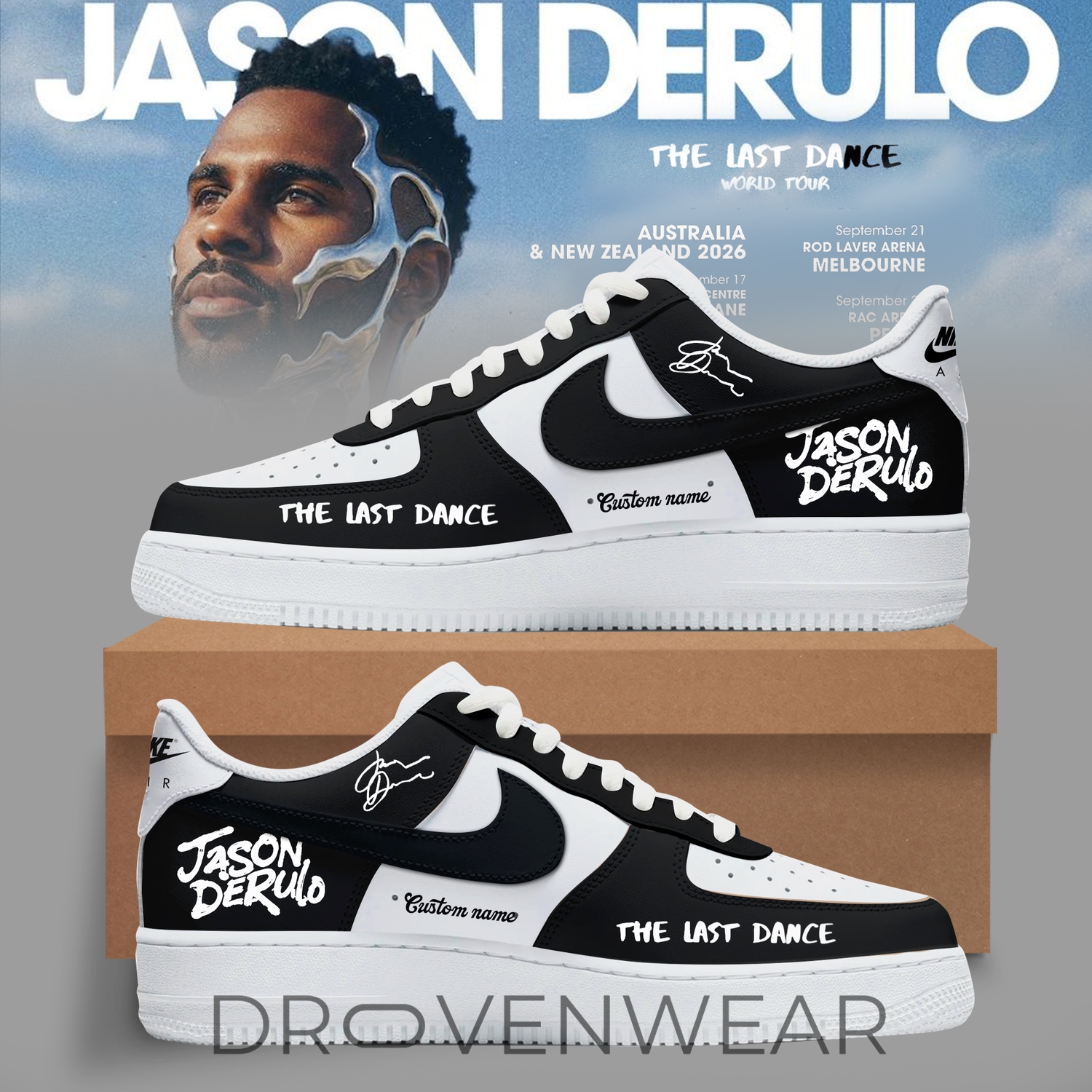 Jason Derulo Last Dance Tour 2026 Air Force 1 Custom Sneakers Jason Derulo Last Dance Tour 2026 Air Force 1 Custom Sneakers