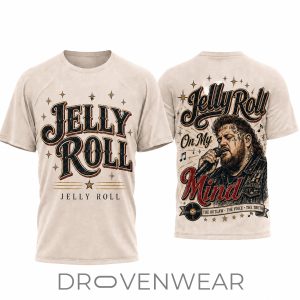 Jelly Roll Inspired On My Mind Graphic 3D Fan Apparel Shirt by Drovenwear.com