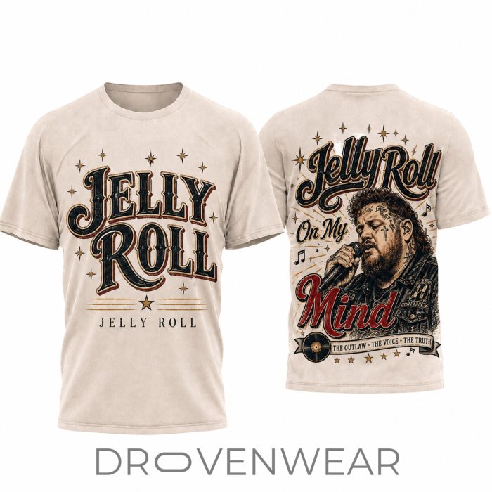 Jelly Roll Inspired On My Mind Graphic 3D Fan Apparel Shirt - Image 2