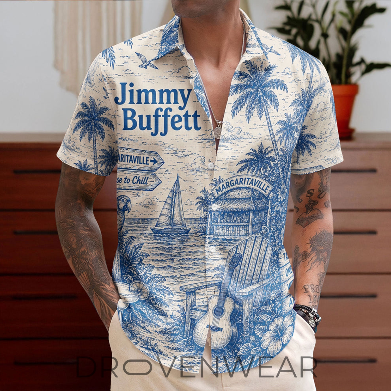 Jimmy Buffett Margaritaville Vintage Toile De Jouy License To Chill Summer Hawaiian Shirt Jimmy Buffett Margaritaville Vintage Toile De Jouy License To Chill Summer Hawaiian Shirt