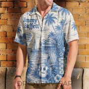 Jimmy Buffett Margaritaville Vintage Toile De Jouy License To Chill Summer Hawaiian Shirt - Image 4