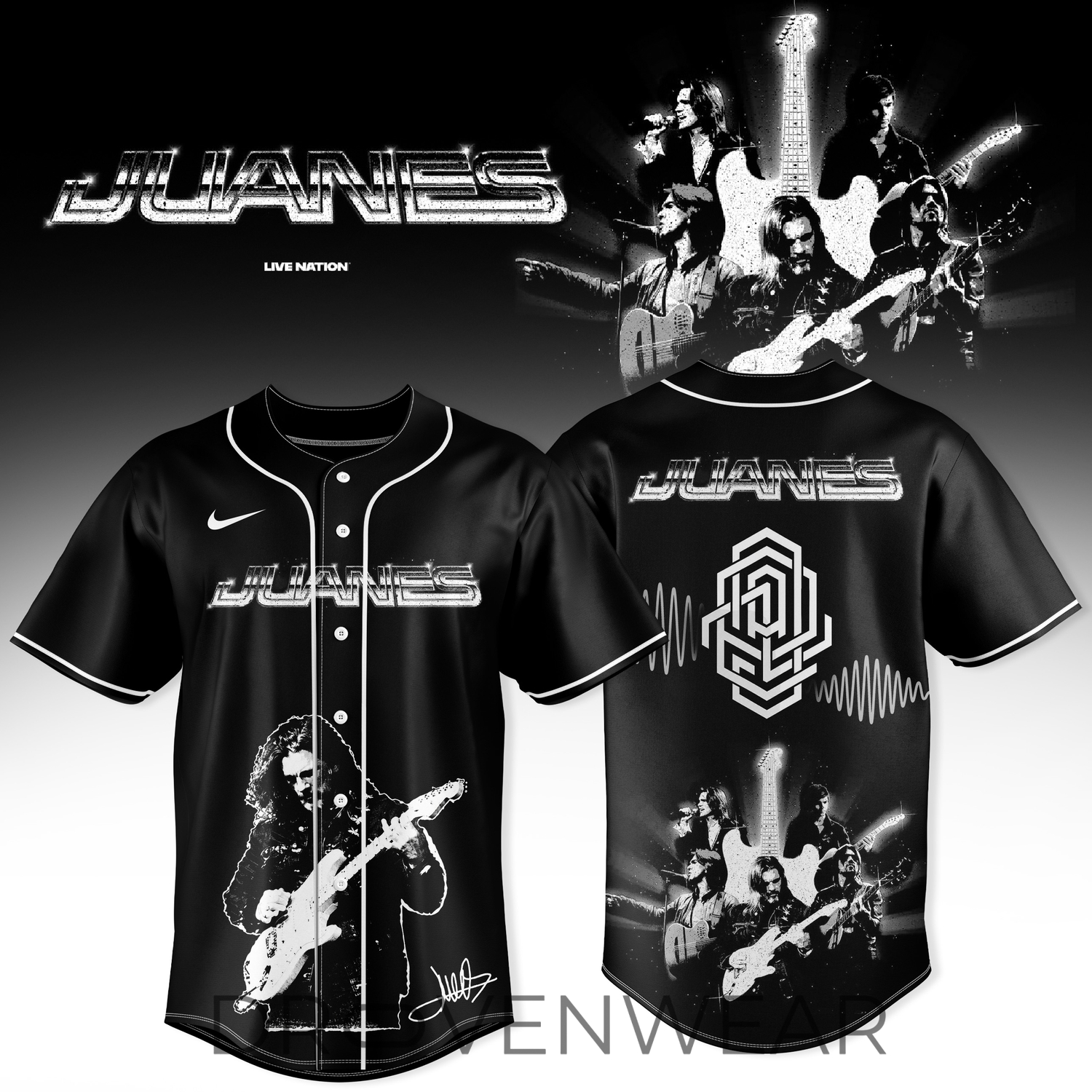 Juanes World Tour 2026 Baseball Jersey Juanes World Tour 2026 Baseball Jersey