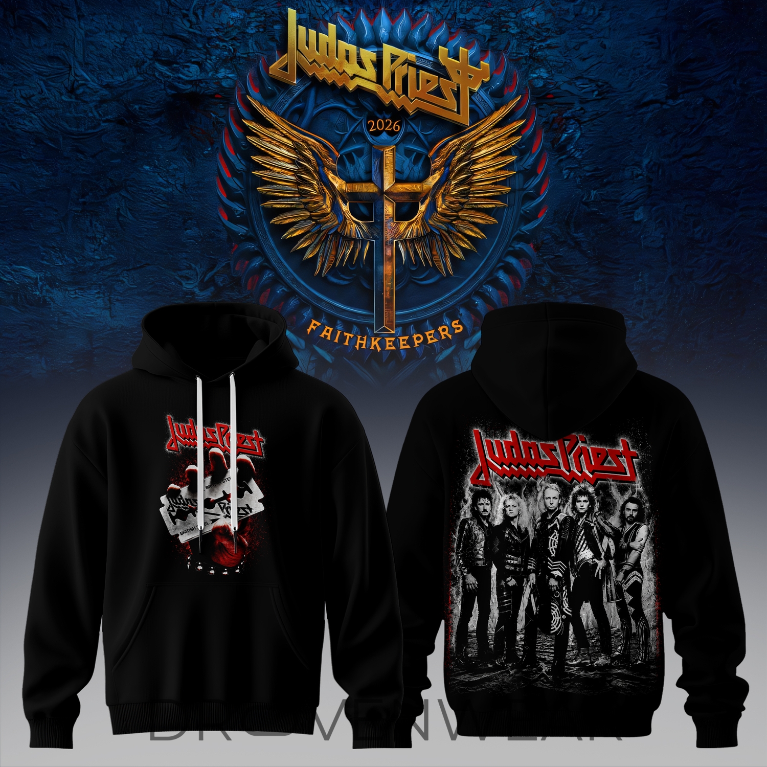 Judas Priest Faithkeepers Tour 2026 Metal Rock Hoodie Judas Priest Faithkeepers Tour 2026 Metal Rock Hoodie