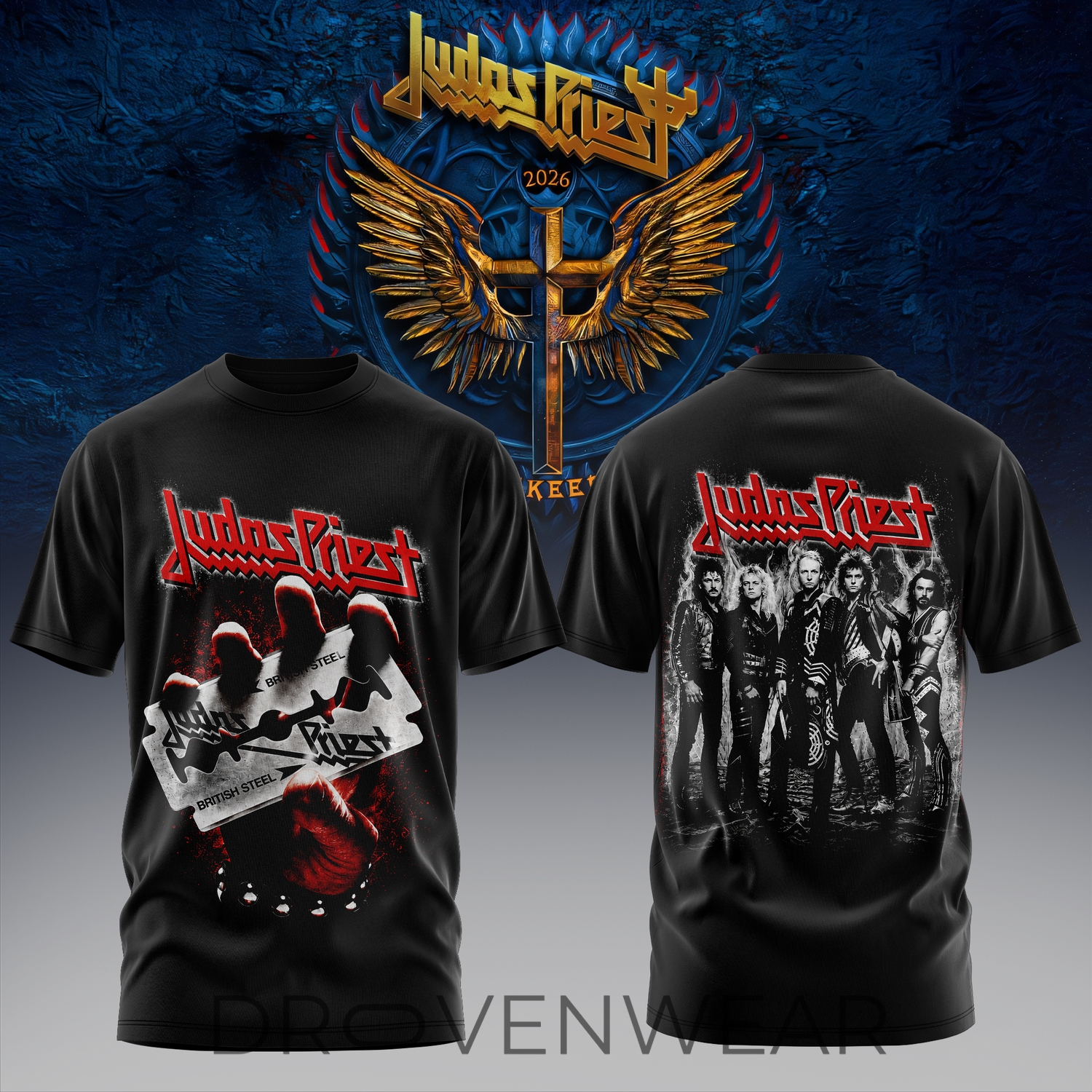 Judas Priest Faithkeepers Vintage Heavy Metal 3D Apparel Judas Priest Faithkeepers Vintage Heavy Metal 3D Apparel