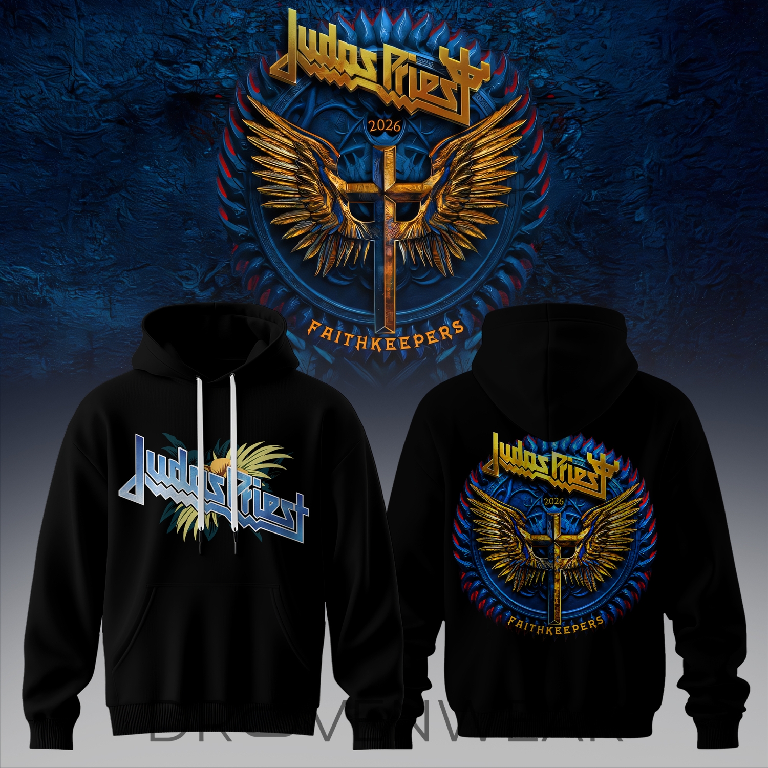 Judas Priest Faithkeepers Wings Tour Hoodie Judas Priest Faithkeepers Wings Tour Hoodie