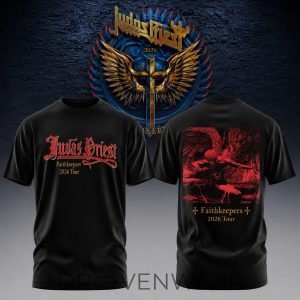Judas Priest Faithkeepers World Tour Wings Graphic 3D Shirt by Drovenwear.com