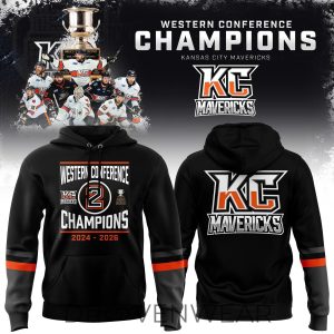 Kansas City Mavericks Championship Fan Hoodie 2026 V3 by Drovenwear.com