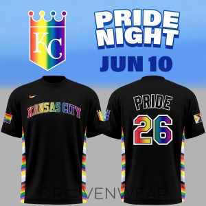 Kansas City Royals Pride Month 2026 Graphic TShirt by Drovenwear.com