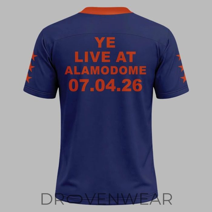 Kanye West San Antonio Special Edition Orange Blue Jersey - Image 3