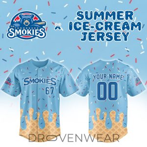 Knoxville Smokies Summer Ice Cream Festival Baseball Jersey by Drovenwear.com