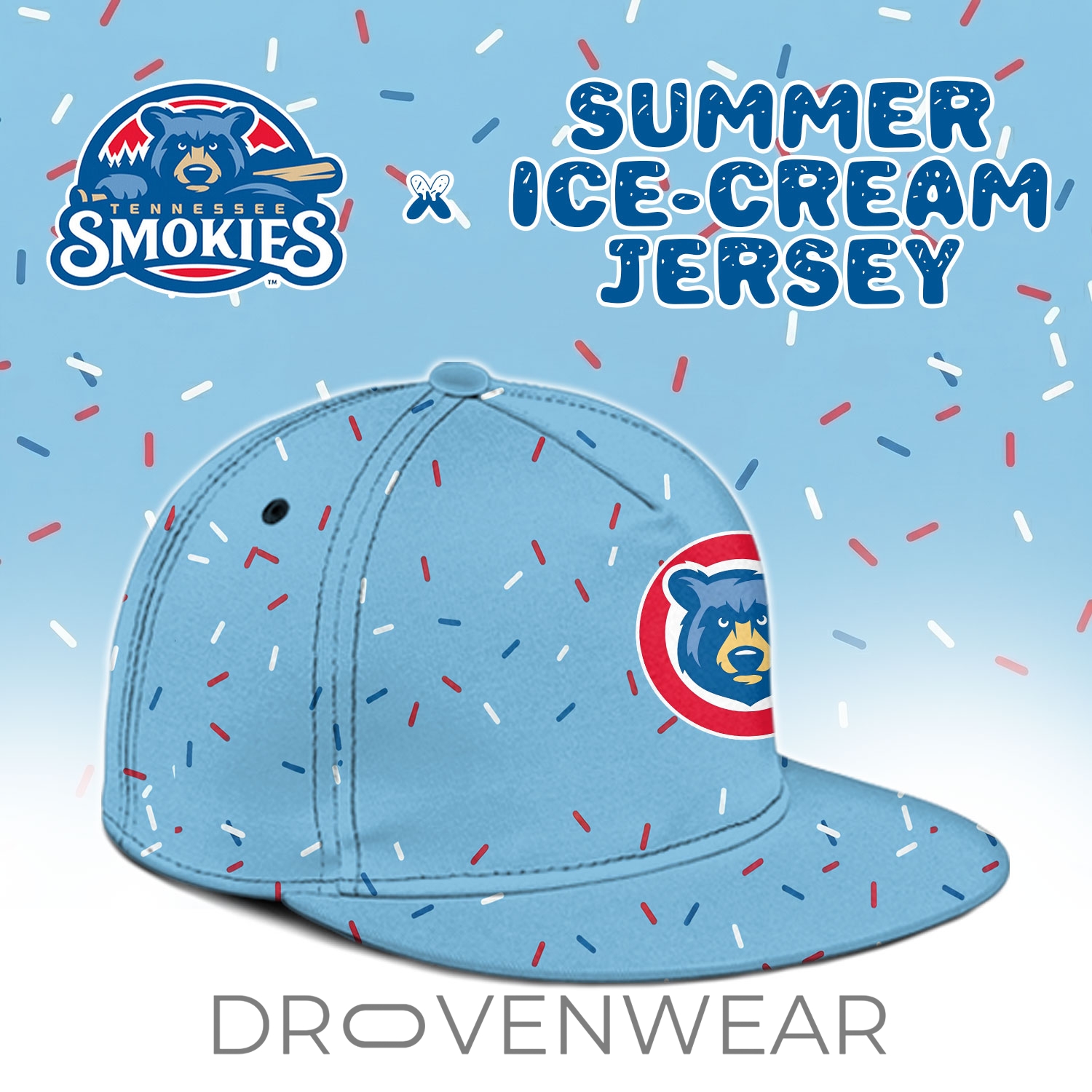 Knoxville Smokies Summer Ice Cream Festival Jersey NN Knoxville Smokies Summer Ice Cream Festival Jersey NN