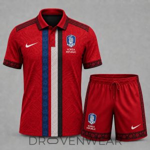 Korea Republic FIFA World Cup 2026 Cultural Polo Shorts Set by Drovenwear.com