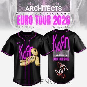 Korn European Tour 2026 Limited Baseball Jersey by Drovenwear.com