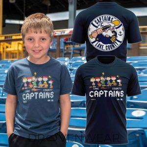 Lake County Captains Peanuts Night Navy Fan Shirt 2026 by Drovenwear.com