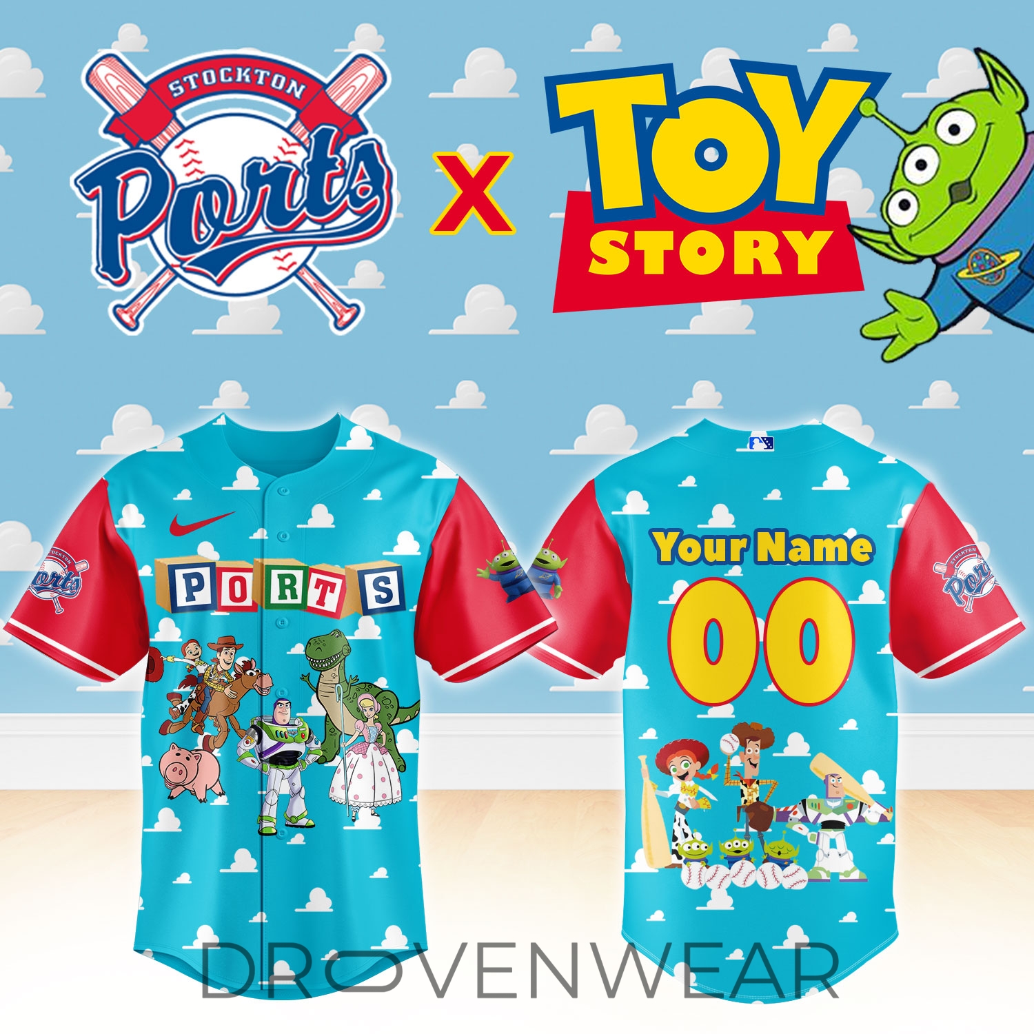 Lake Elsinore Storm Disney Toy Story Baseball Jersey Lake Elsinore Storm Disney Toy Story Baseball Jersey