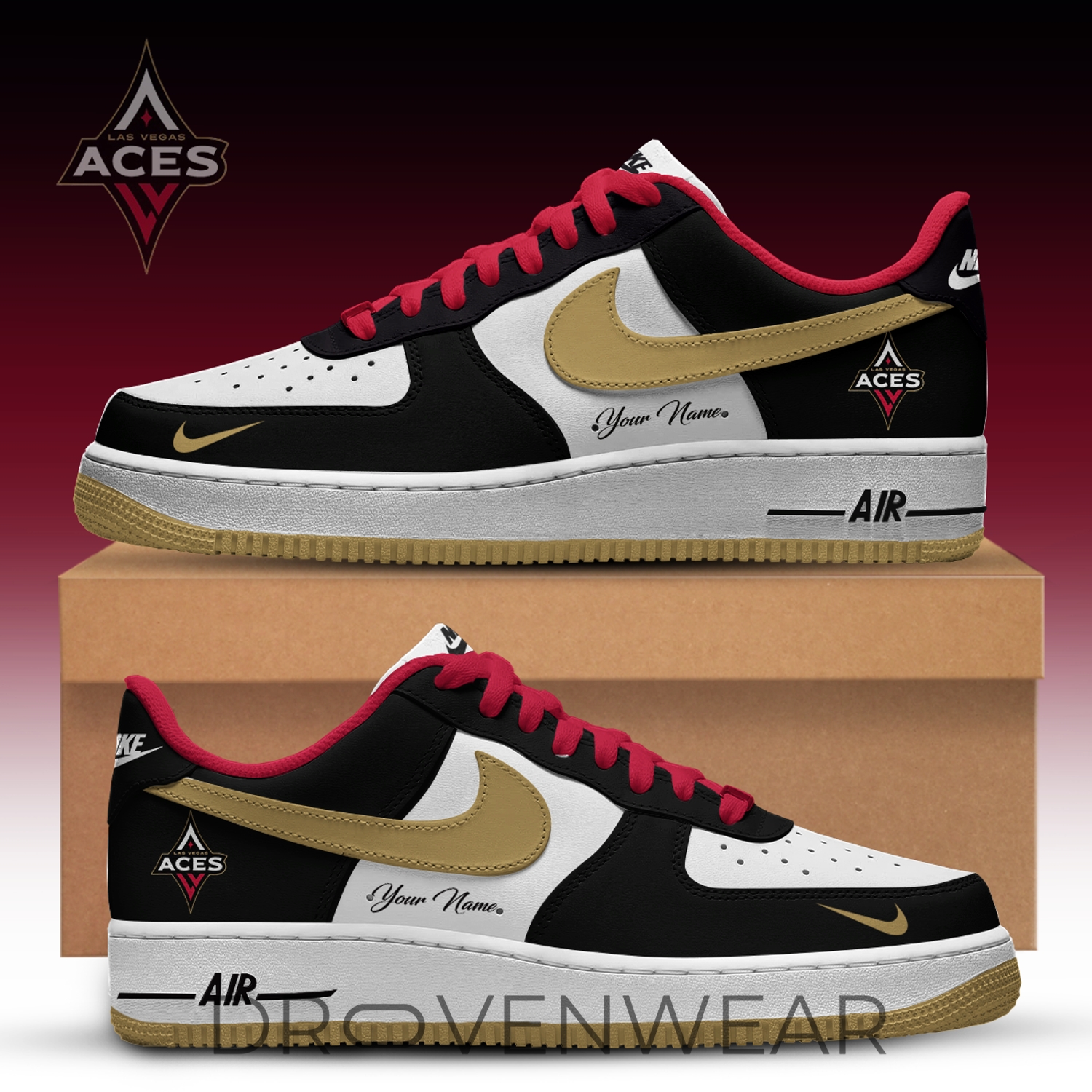 Las Vegas Aces WNBA Edition Nike Air Force 1 Low Custom For Fans Las Vegas Aces WNBA Edition Nike Air Force 1 Low Custom For Fans