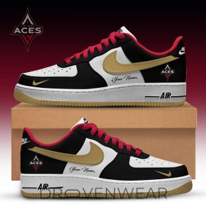 Las Vegas Aces WNBA Inspired Air Force 1 Custom Sneakers by Drovenwear.com