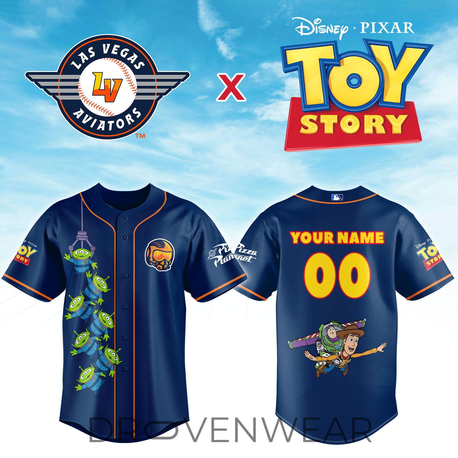 Las Vegas Aviators Toy Story Celebration Baseball Jersey Las Vegas Aviators Toy Story Celebration Baseball Jersey