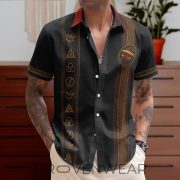 Led Zeppelin Retro Zoso Zeppelin Four Symbols Airship Hawaiian Shirt - Image 2