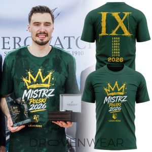 Legia Warsaw Basketball Polish Champions 2026 TShirt by Drovenwear.com