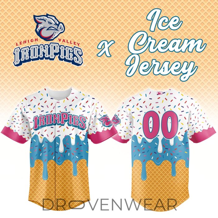 Lehigh Valley IronPigs Ice Cream Festival Personalized Jersey NN - Image 2
