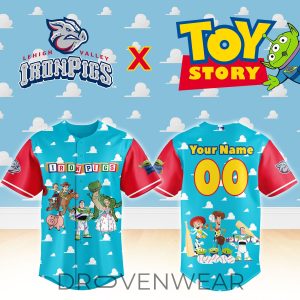 Lehigh Valley IronPigs Toy Story Character Baseball Jersey by Drovenwear.com