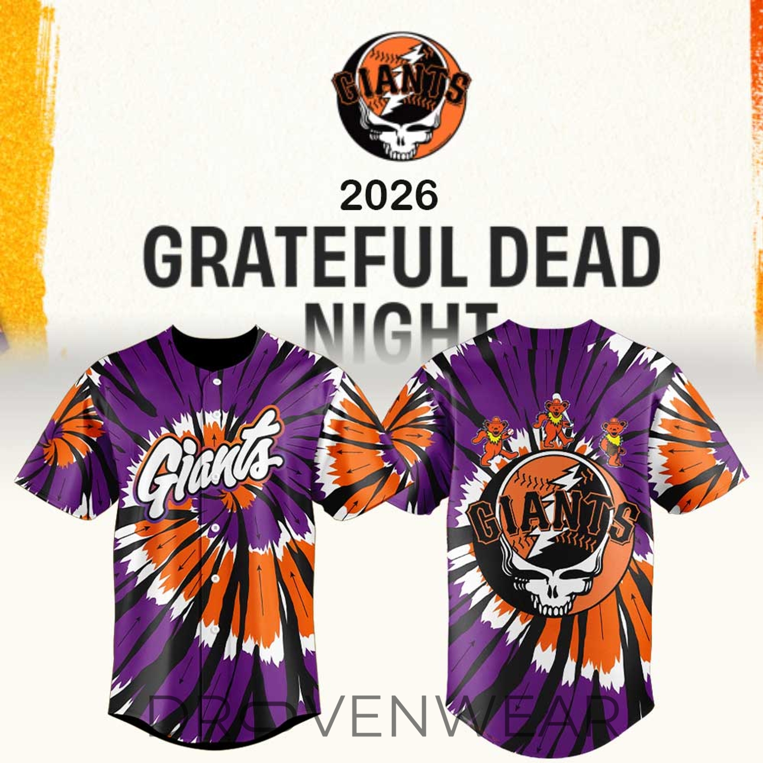 Limited Edition San Francisco Giants Grateful Dead Night 2026 Jersey Limited Edition San Francisco Giants Grateful Dead Night 2026 Jersey