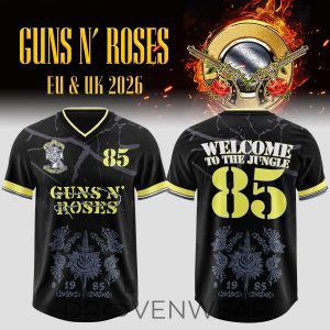Limited Guns N Roses 2026 Tour Inspired Football Jersey by Drovenwear.com